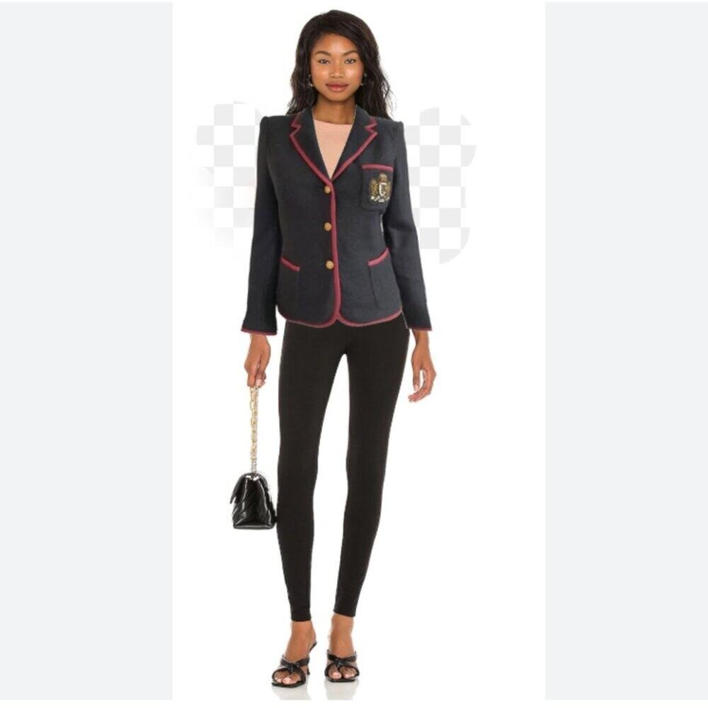 Ralph Lauren Polo Varsity Wool Blazer Tipped Jacket Crest Pocket 4 - Picture 4 of 8